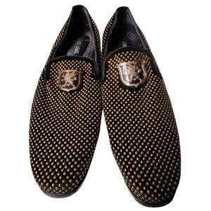 Stacy Adams Swagger Gold Studded Shoes Size 10